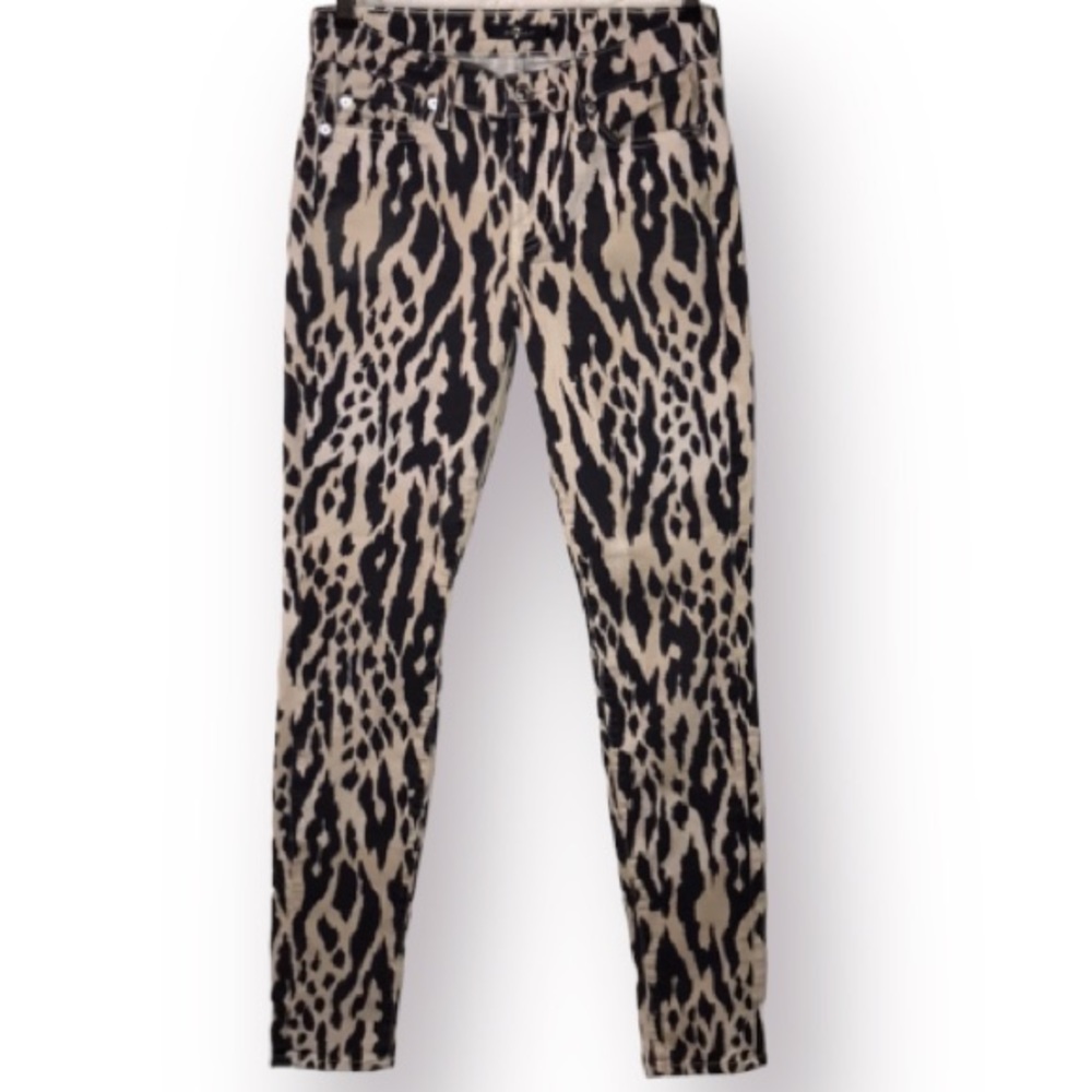 7 FOR ALL MANKIND  Animal Print Jeans. Great condition. Stretchy